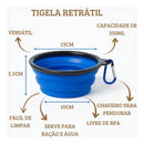 Bebedouro e Comedouro Retrátil 350ml para Cães e Gatos